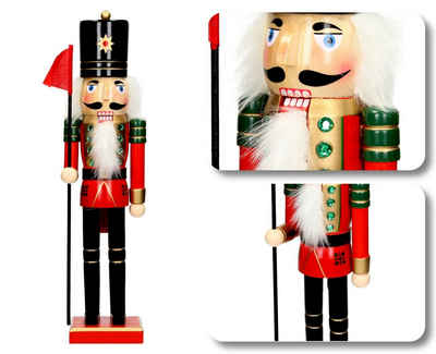 HAGO Weihnachtsfigur Nussknacker Nussbeisser Holz Unikat Erzgebirge Volkskunst Deko Figur