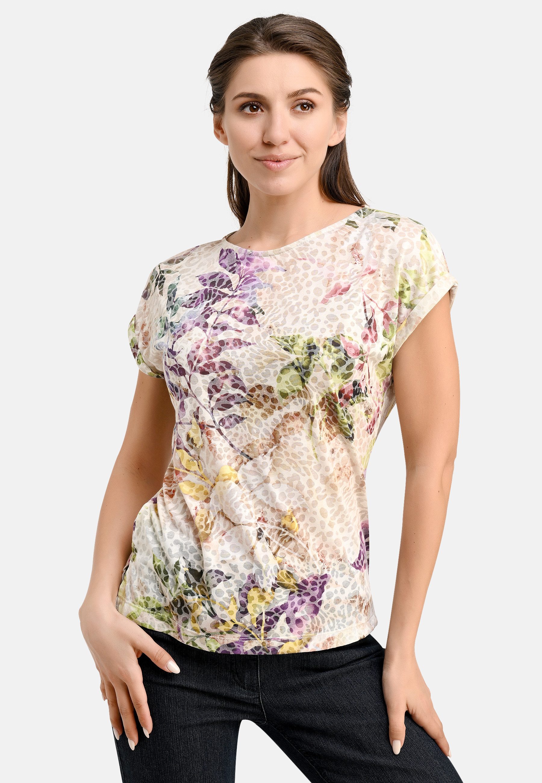 BICALLA T-Shirt Shirt mit Blätter-Print in günstig online kaufen