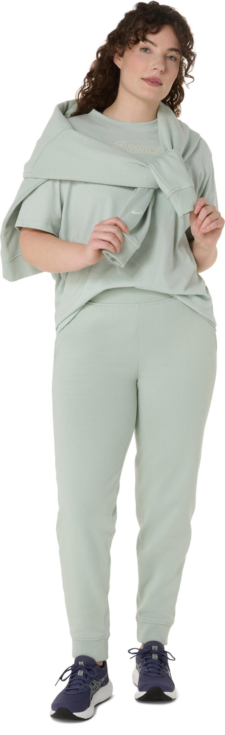 Asics Trainingshose ASICS LOGO SWEATPANT LICHEN ROCK
