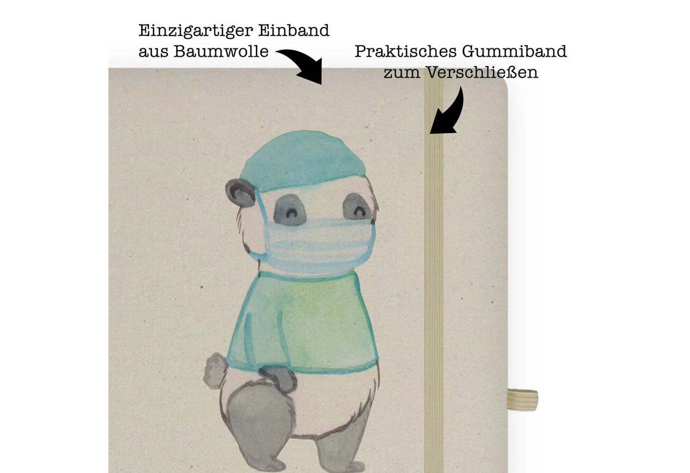 Thumbnail - Mr. & Mrs. Panda Notizbuch Operationsassistent Herz - Transparent - Geschenk, Journal A5, A5 Pla Mr. & Mrs. Panda, Hochw...