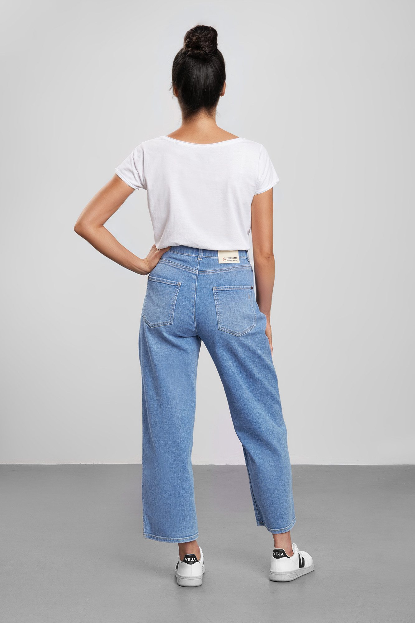 Feuervogl Ankle-Jeans fv-Flo:ra Wide Leg, High Waist, Ankle 5-Pocket-Style