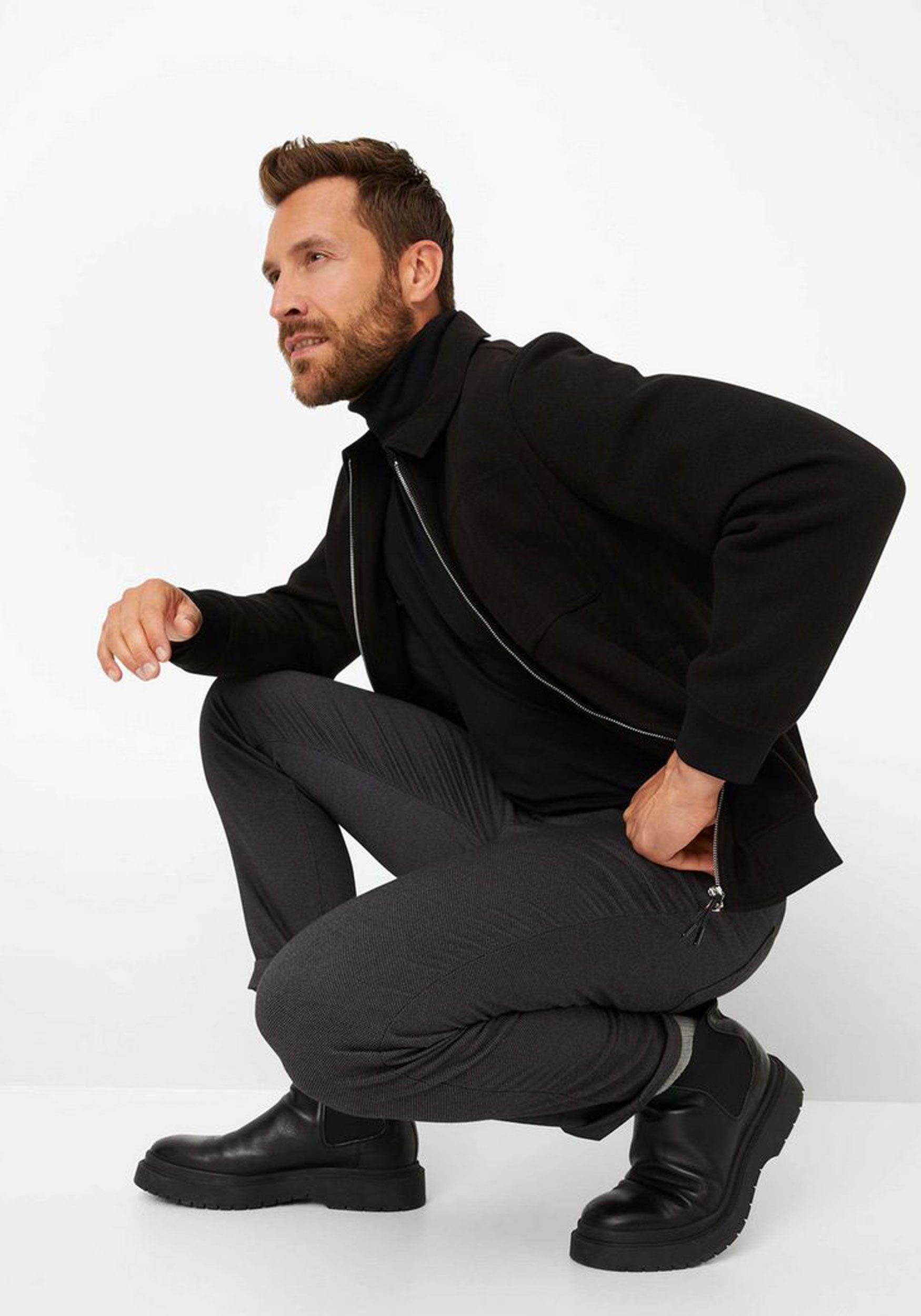 Brax 5-Pocket-Hose CADIZ Wool-Look aus softem günstig online kaufen