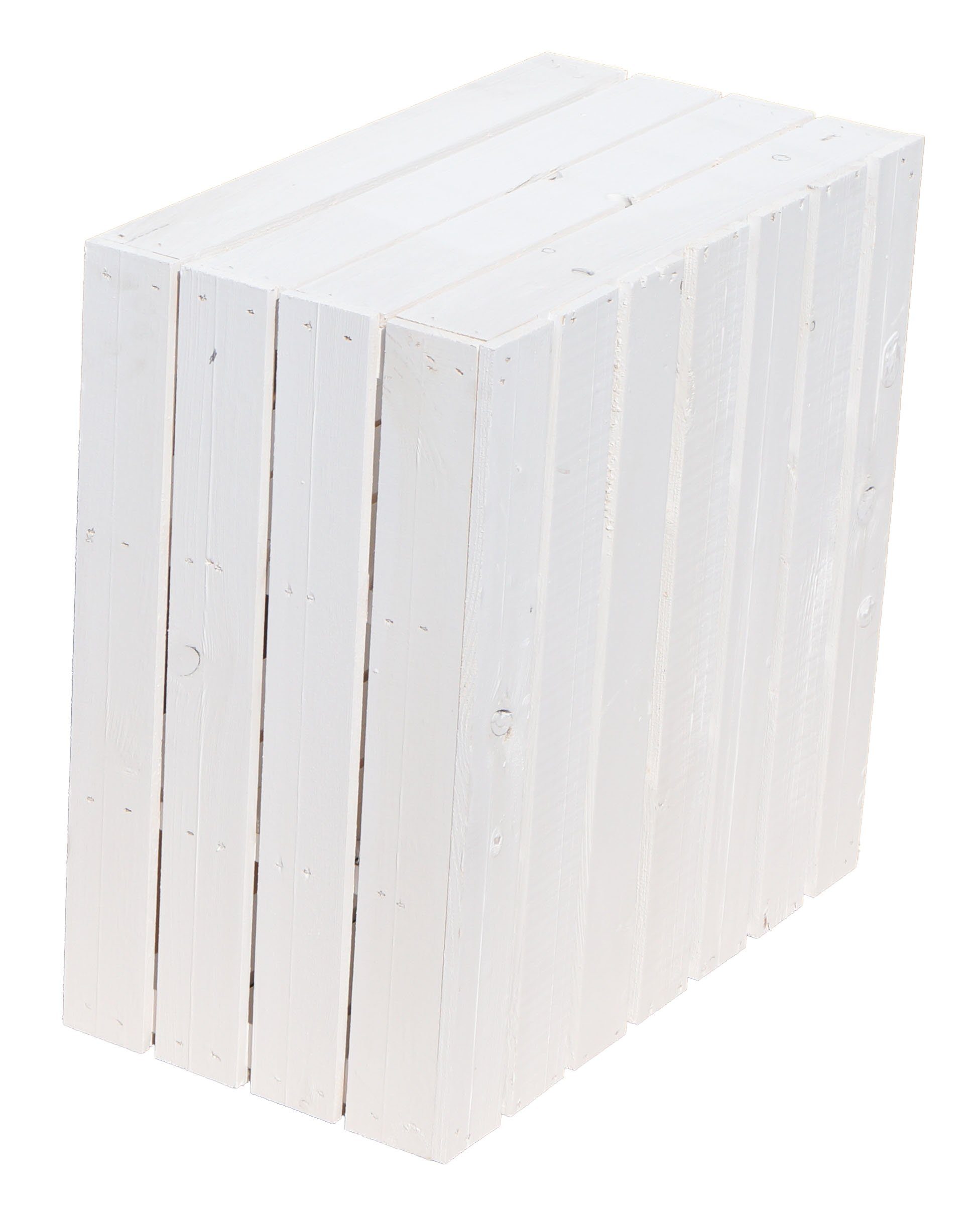 Kistenkolli Altes Land Allzweckkiste großes Obstkistenregal "Tamme"- weiß (Spar-Set, 1er Set)