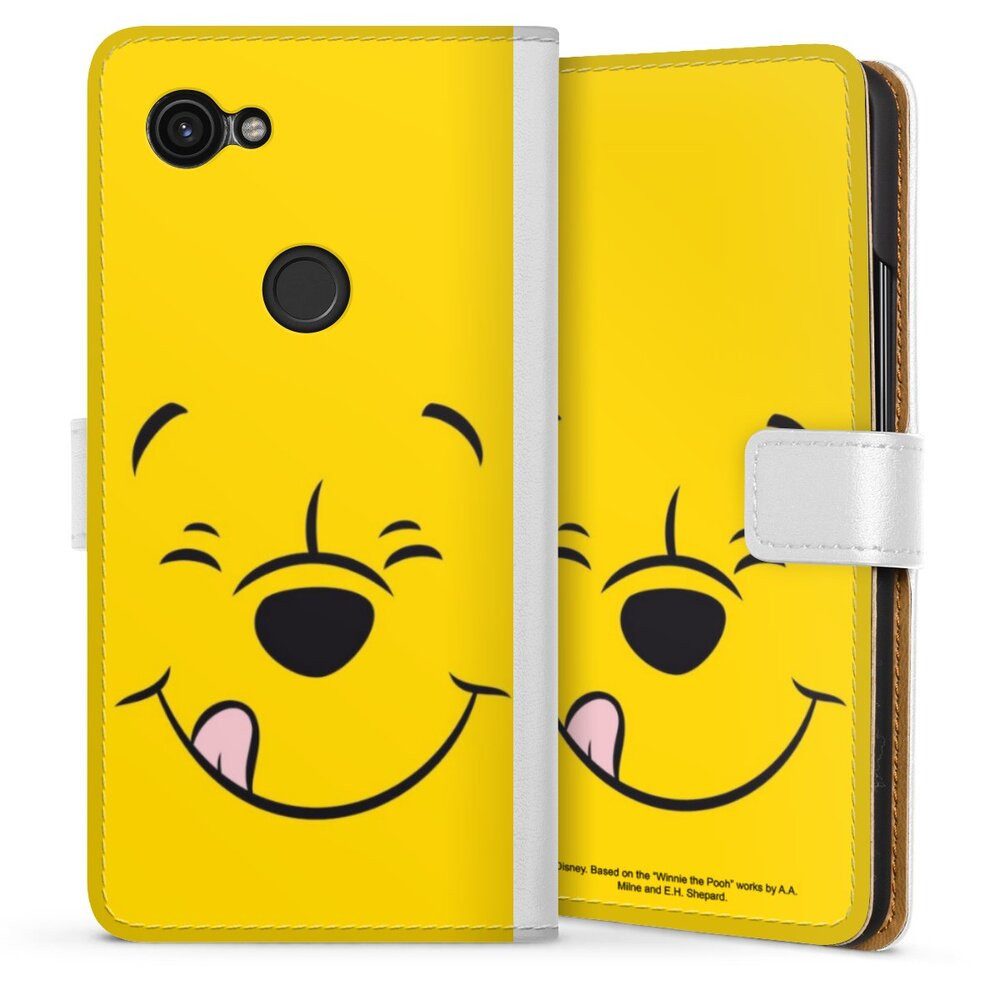 DeinDesign Handyhülle Winnie Puuh Offizielles Lizenzprodukt Disney Puuh Closeup, Google Pixel 3a Hülle Handy Flip Case Wallet Cover Handytasche Leder