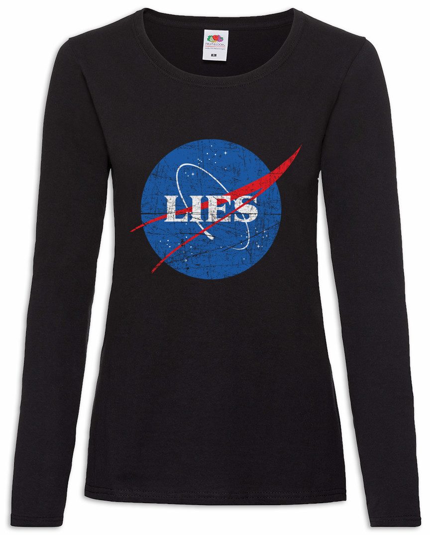 Langarmshirt Flat Earth III Damen Langarmshirt Society Symbol Sign Logo Insigina