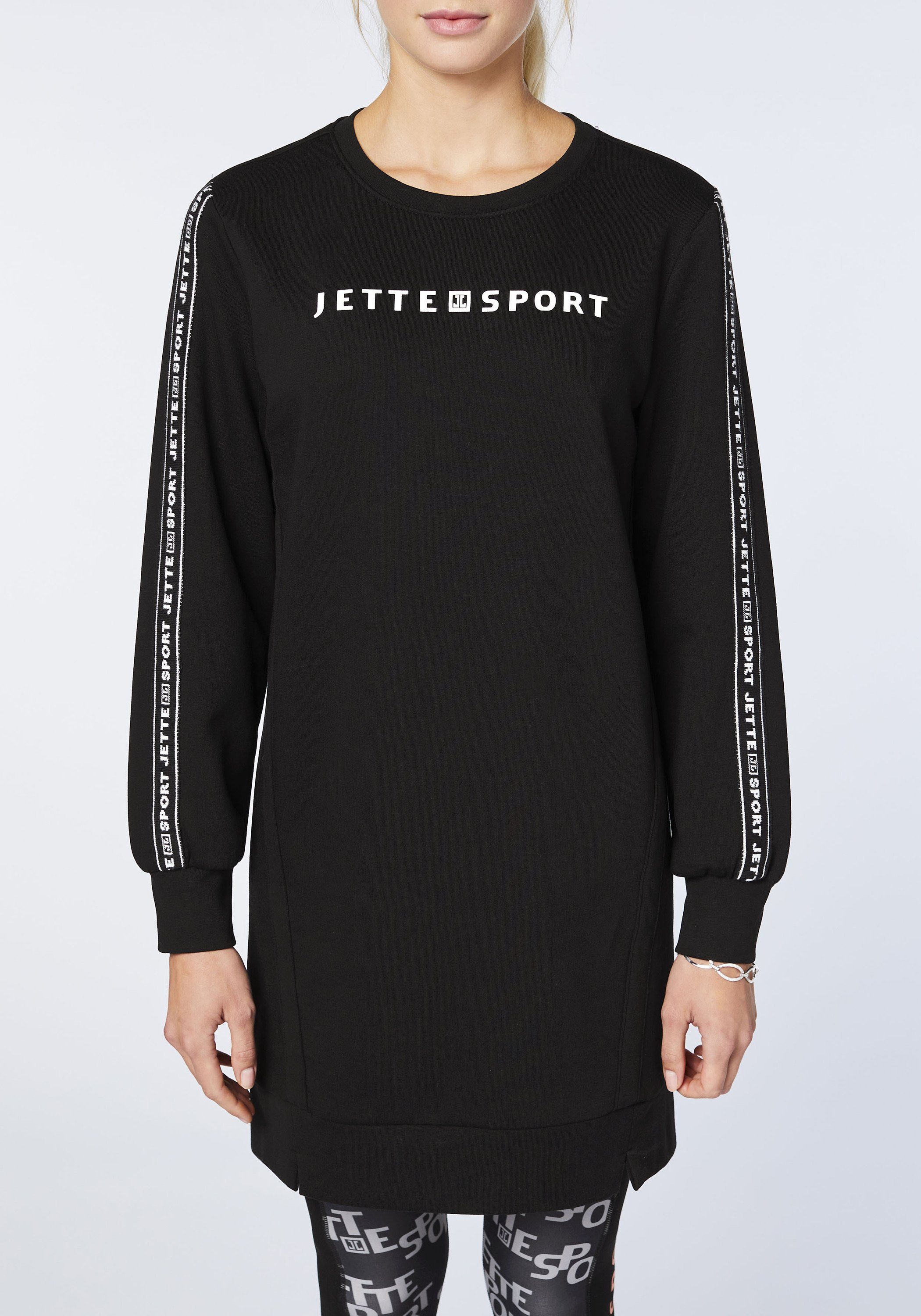 Deep Black Sweatkleid JETTE Logo-Dekor 19-3911 SPORT mit