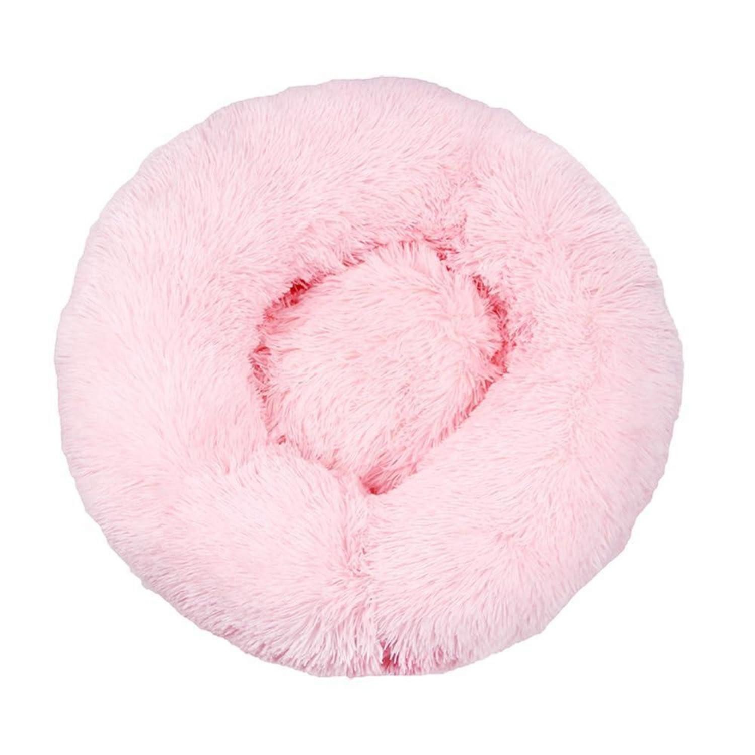 LuxusKollektion Tierkissen Hundebett Donut Hellrosa 60cm