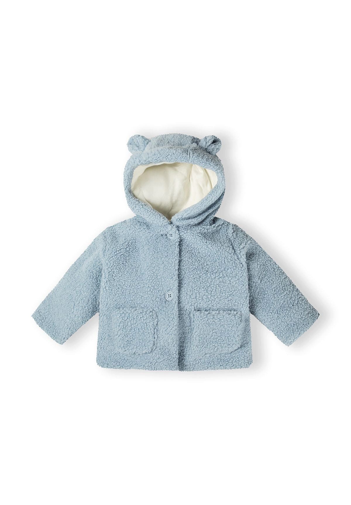 MINOTI Kapuzenplüschjacke für Babys mit Öhrchen Teddyfleece