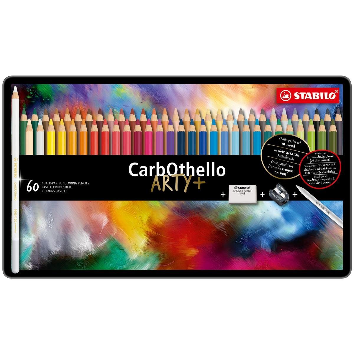 STABILO Kreidemarker STABILO CarbOthello Arty Pastellkreidestift - 60er Metalletui