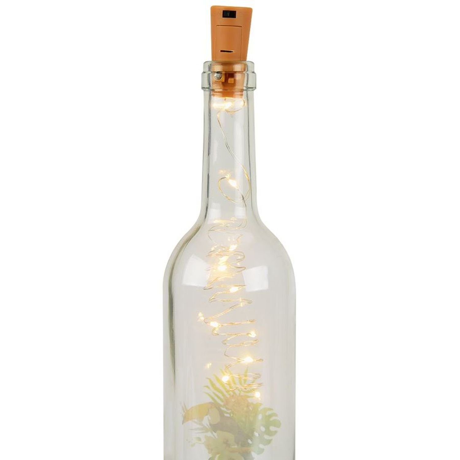 BURI LED Dekolicht Flaschenlicht 10 LEDs Lichterkette Korken Drahtlichterke günstig online kaufen