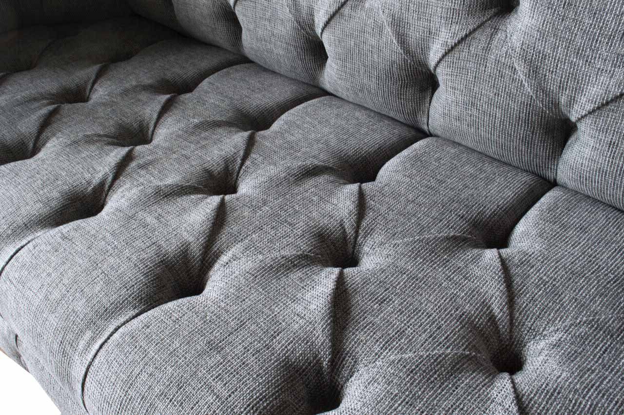 Design Chesterfield-Sofa, Sofa Klassisch Dreisitzer Sofas Textil Wohnzimmer JVmoebel