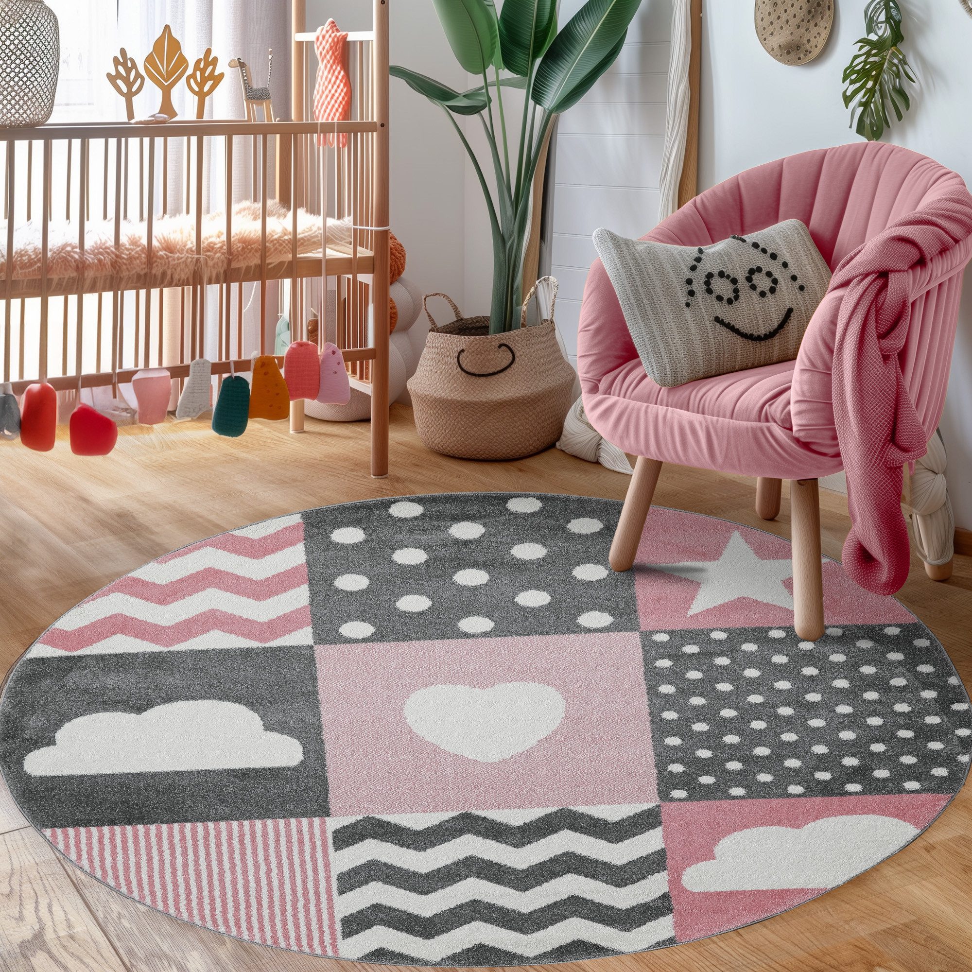 Carpettex Kinderteppich Herz- und Stern Design, Läufer, Höhe: 11 mm, Kinder günstig online kaufen