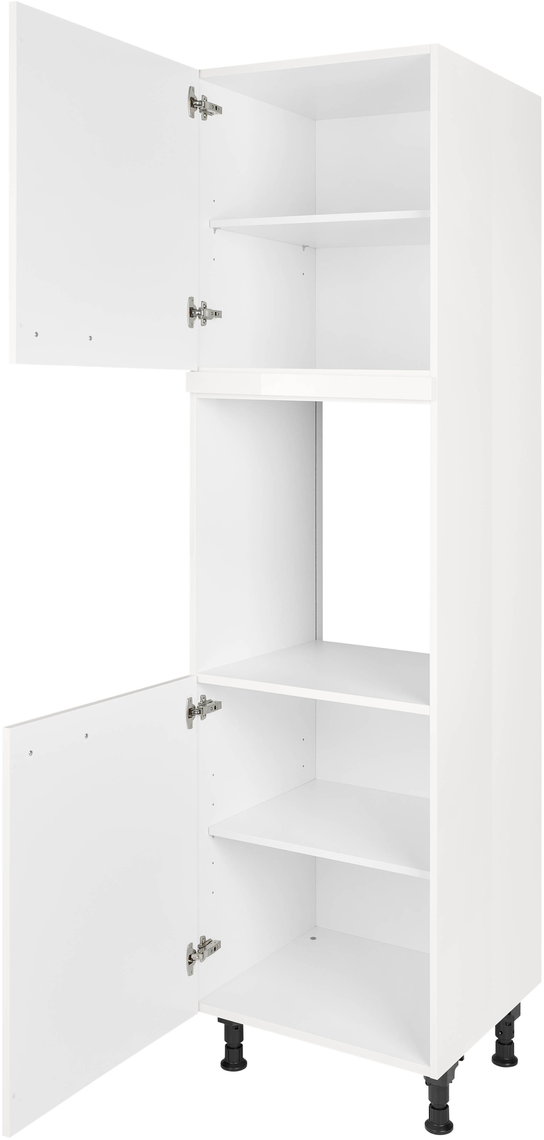 nobilia® Herdumbauschrank "Flash", Ausrichtung wählbar, mit zwei zusätzlichen Türen, vormontiert, Breite/Höhe: 60/167,8 cm
