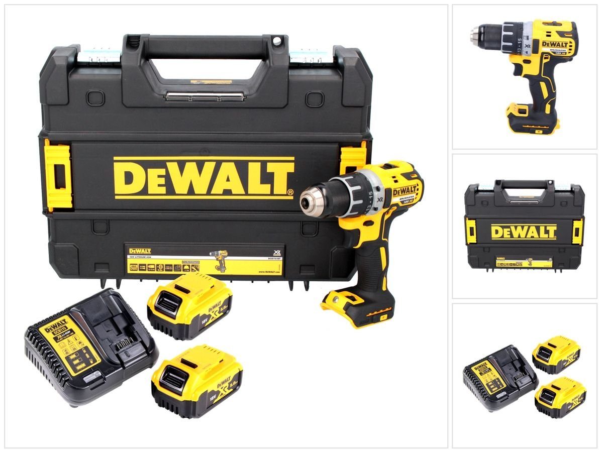 DeWalt Akku-Schrauber DCD 791 P2 Akku Bohrschrauber 18 V 70 Nm Brushless + 2x Akku 5,0 Ah +