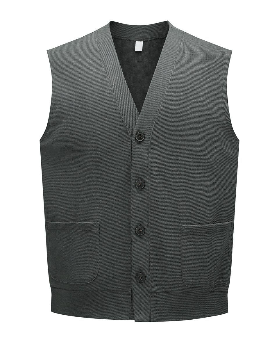 Allthemen Strickweste Baumwolle Herren ärmellose Strickjacke mit Taschen