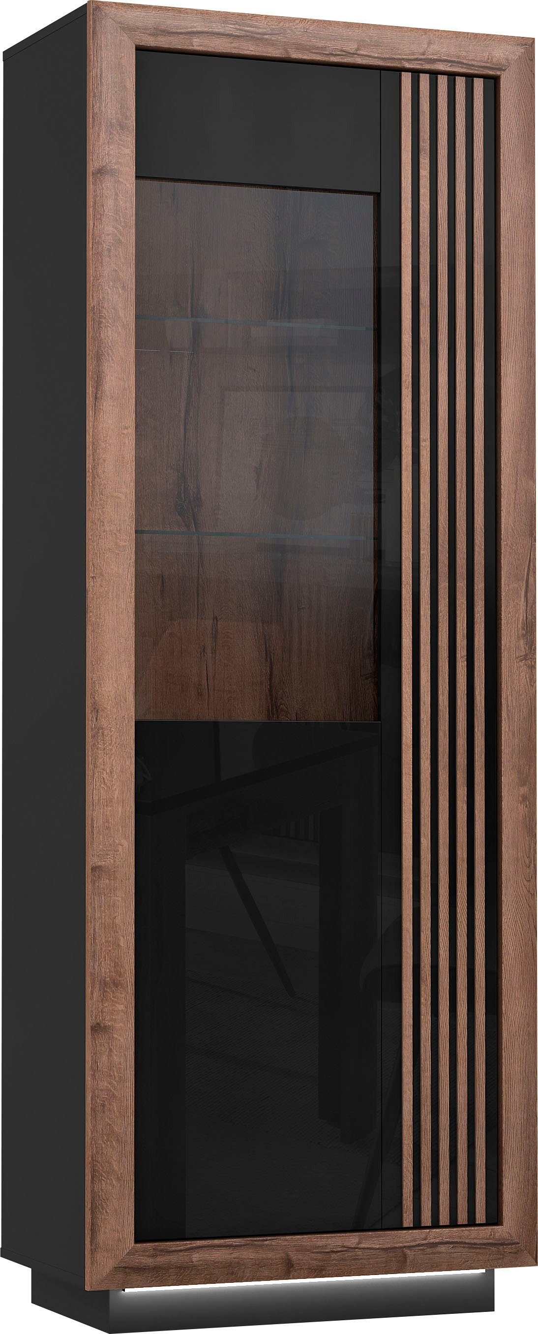 FORTE Vitrine "Savona", Höhe 197 cm, inkl. Sockelbeleuchtung günstig online kaufen