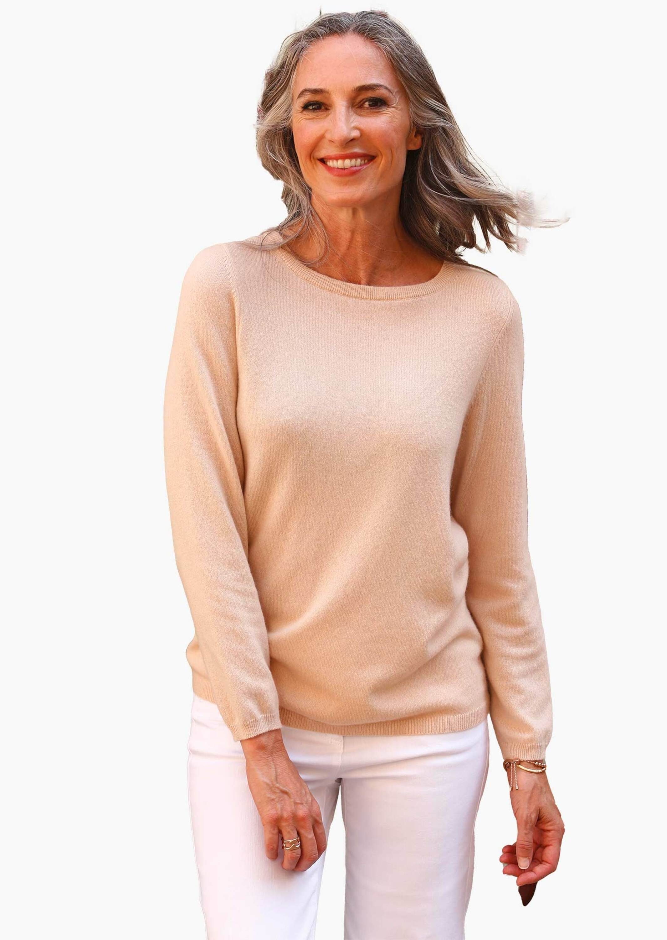 GOLDNER Strickpullover Kurzgröße: Kaschmirpullover mit U-Boot günstig online kaufen