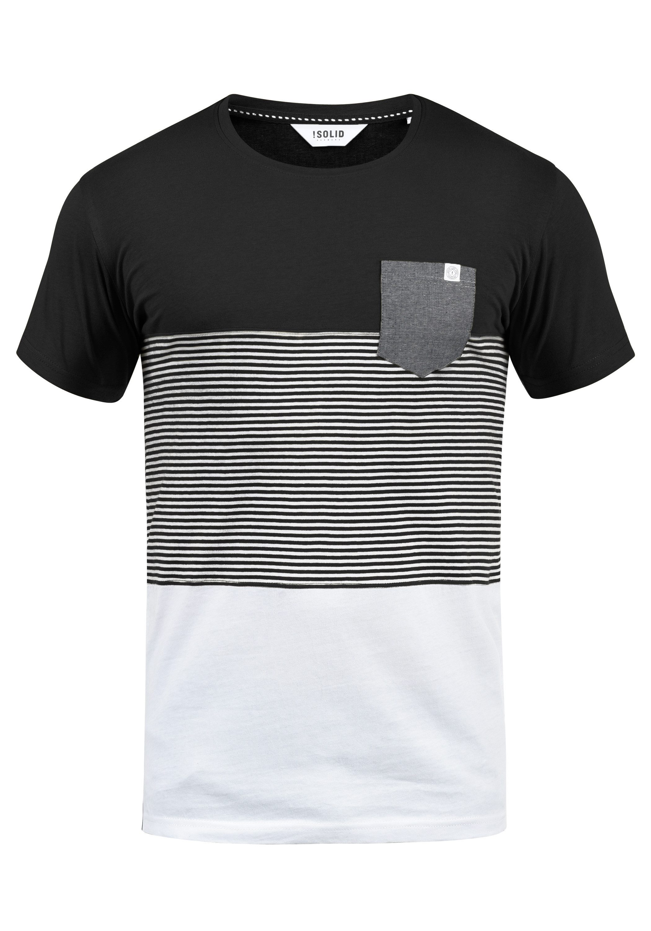 !Solid Rundhalsshirt SDMalte Kurzarmshirt mit Streifen günstig online kaufen