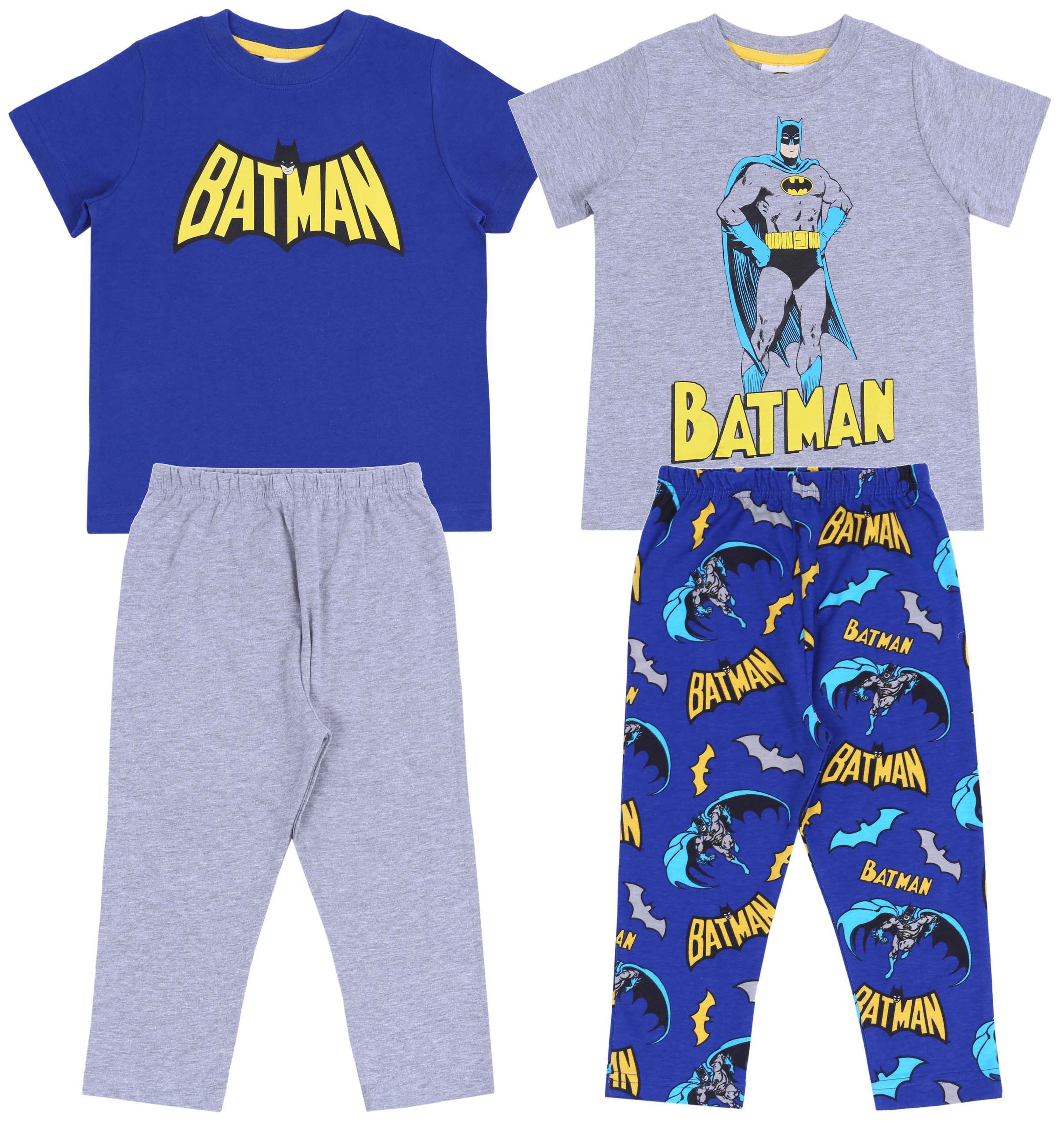 Sarcia.eu Pyjama 2 x blau-grauer Pyjama Batman DC COMICS 6-7 Jahre