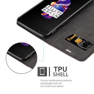 Cadorabo Handyhülle OnePlus 5 OnePlus 5, Klappbare Handy Schutzhülle - Hülle - mit Standfunktion und Kartenfach