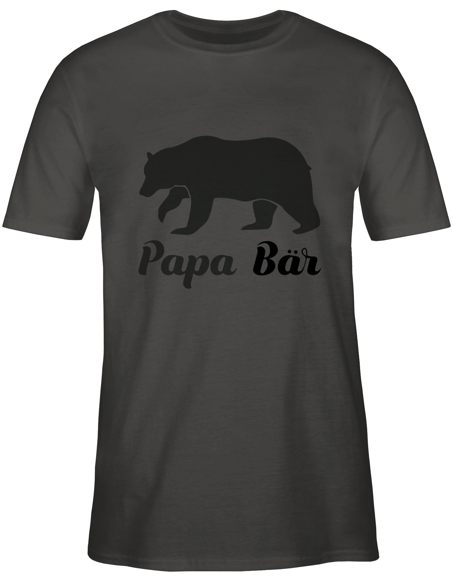 Dunkelgrau T-Shirt 1 Papa Vatertag Shirtracer Bär Papa für Geschenk
