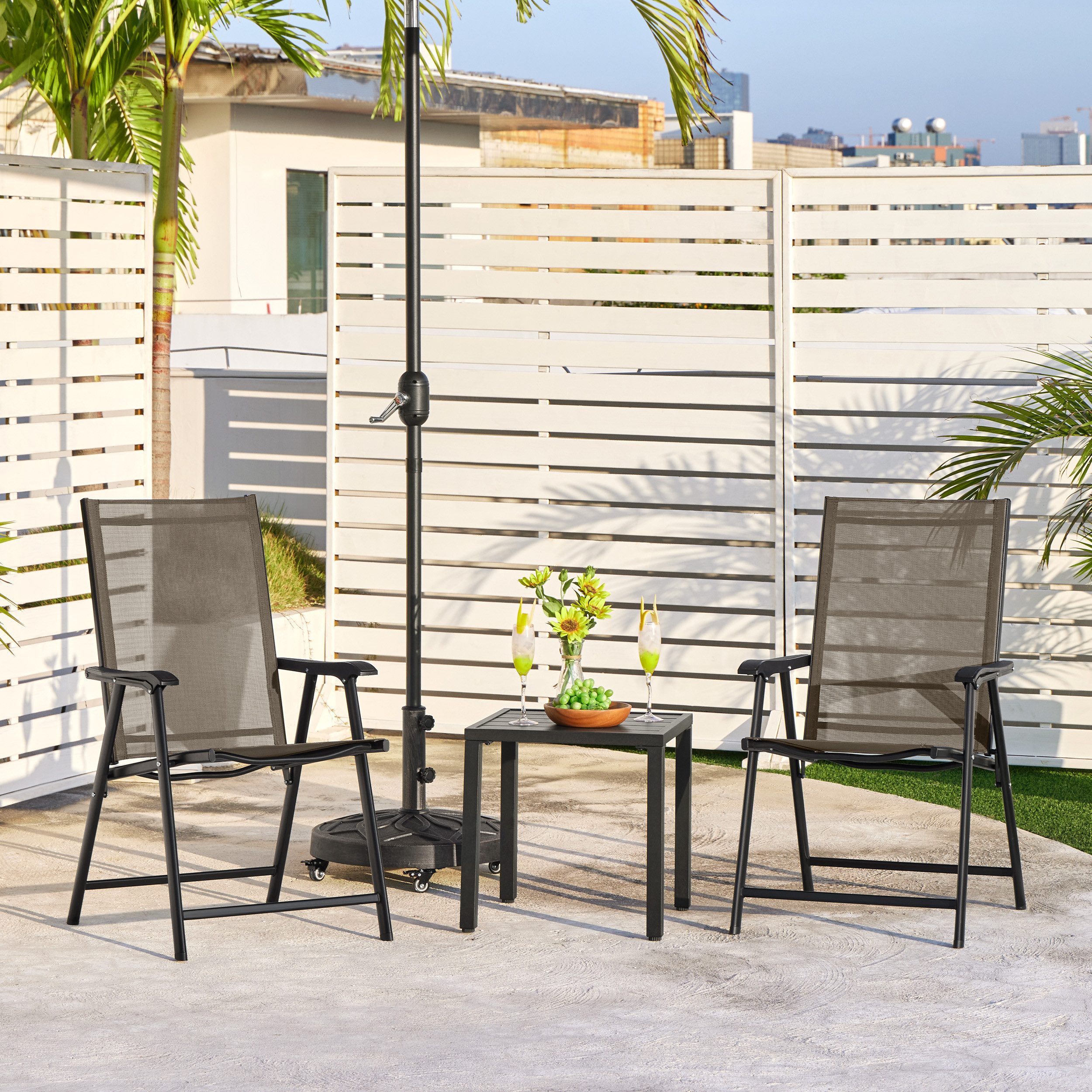 Yaheetech Klappstuhl, 2er Set Gartenstühle mit günstig online kaufen