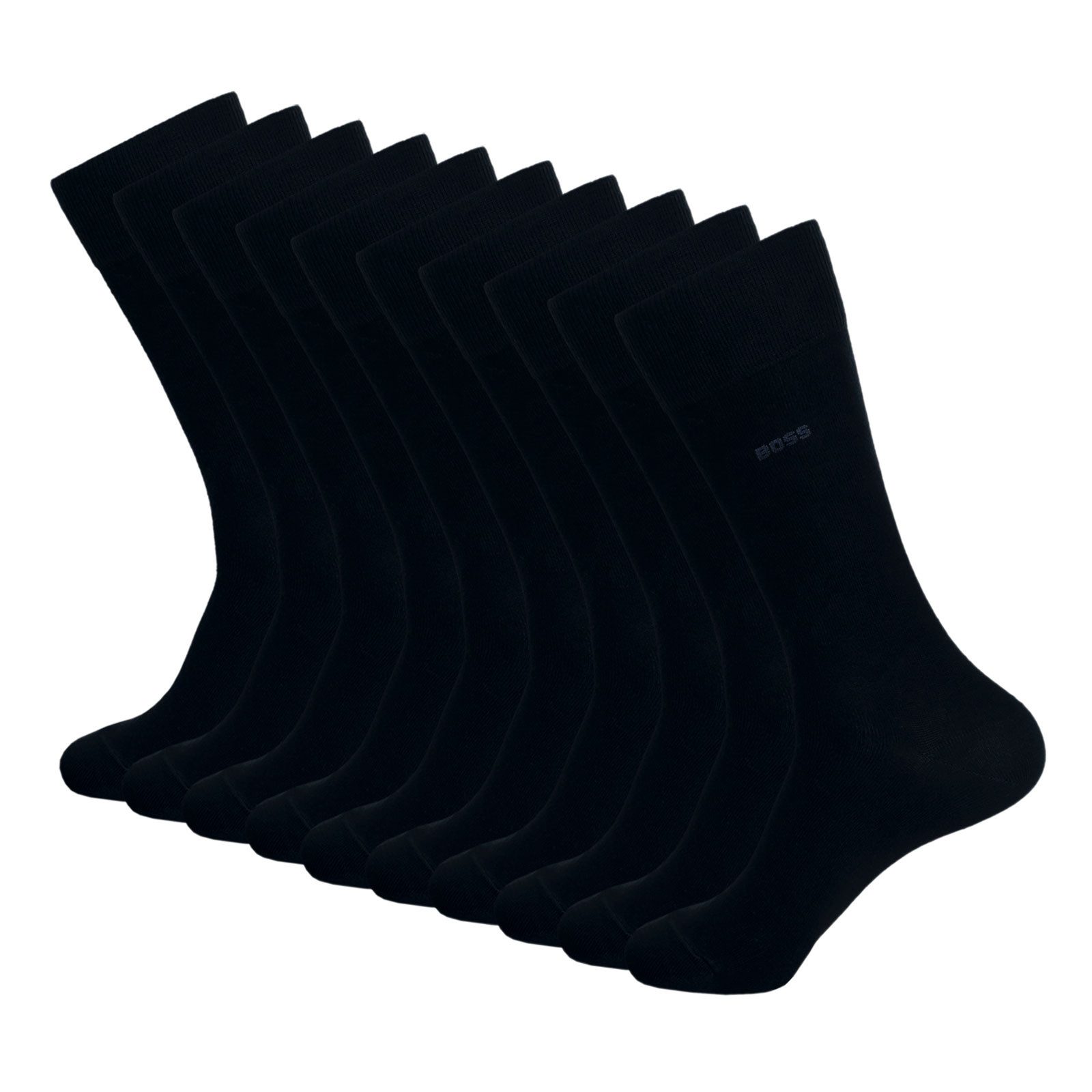 BOSS Businesssocken RS Uni Color CC (5-Paar) mit dezentem Markenschriftzug günstig online kaufen