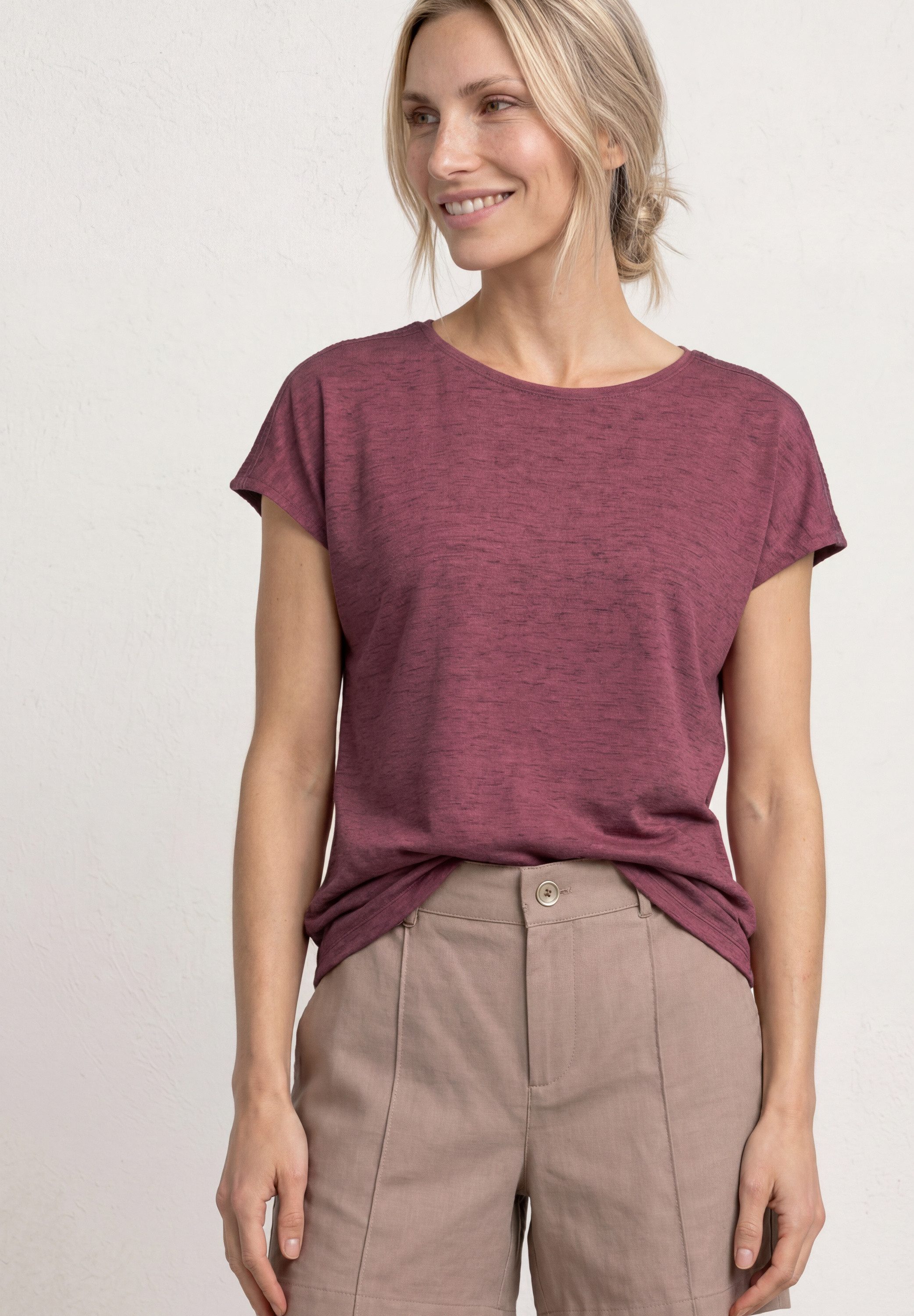 STREET ONE T-Shirt aus softem Materialmix