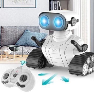 DTC GmbH RC-Roboter Wiederaufladbares Ferngesteuertes Roboter Spielzeug (für ab 3 4 5 6 7 8 Jahre Jungen und Mädchen Geschenk), mit LED-Augen Musik und Interessanten Geräuschen