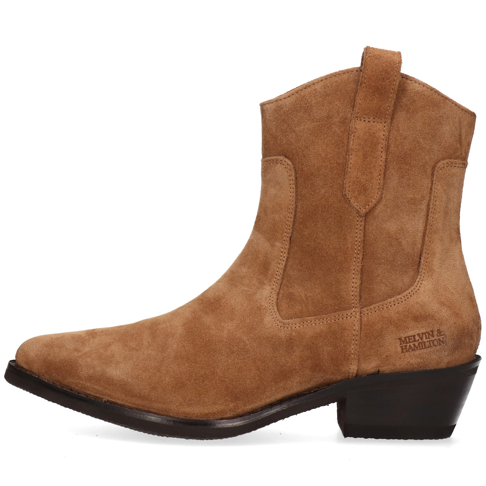 Melvin & Hamilton Melody 2 Leder-Western Boots für Damen Stiefelette Kubanischer Absatz, Echtes Leder