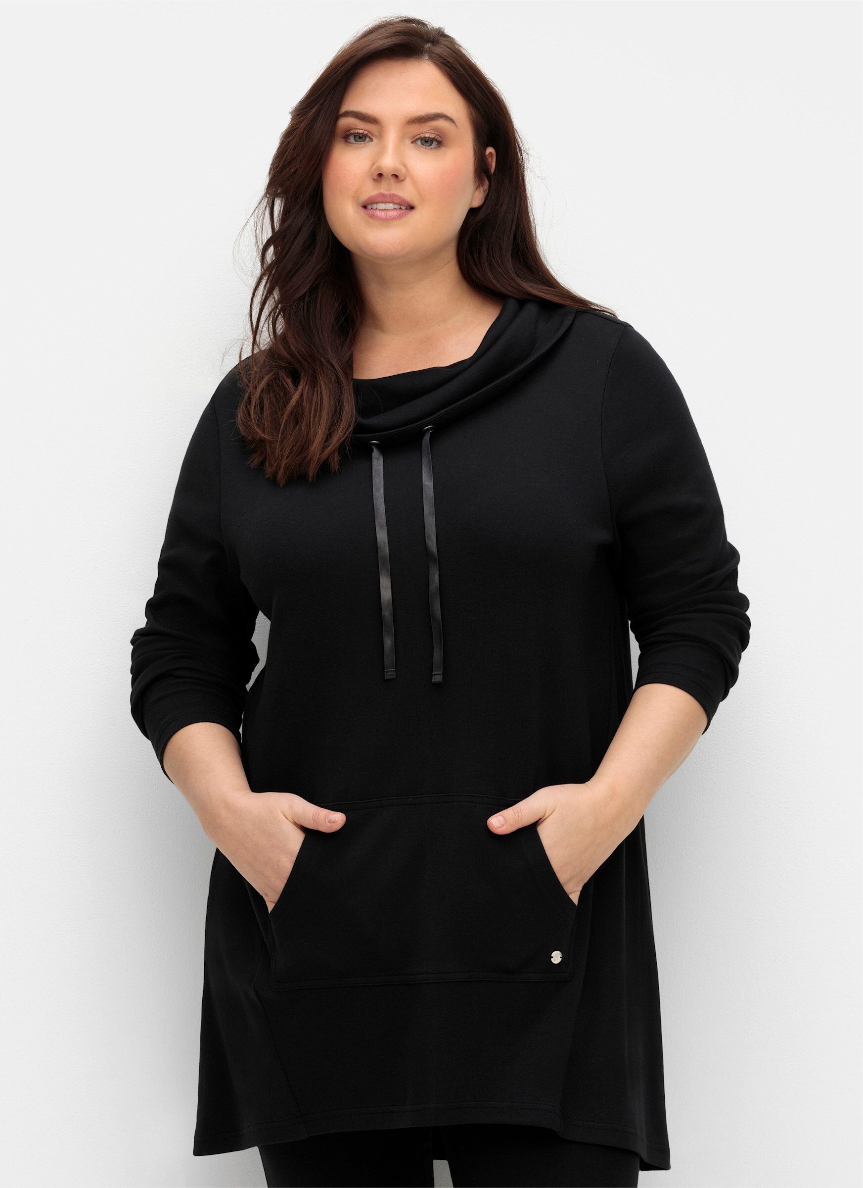 Sheego T-Shirt Oversize-Shirt . in A-Linie mit Stehkragen günstig online kaufen