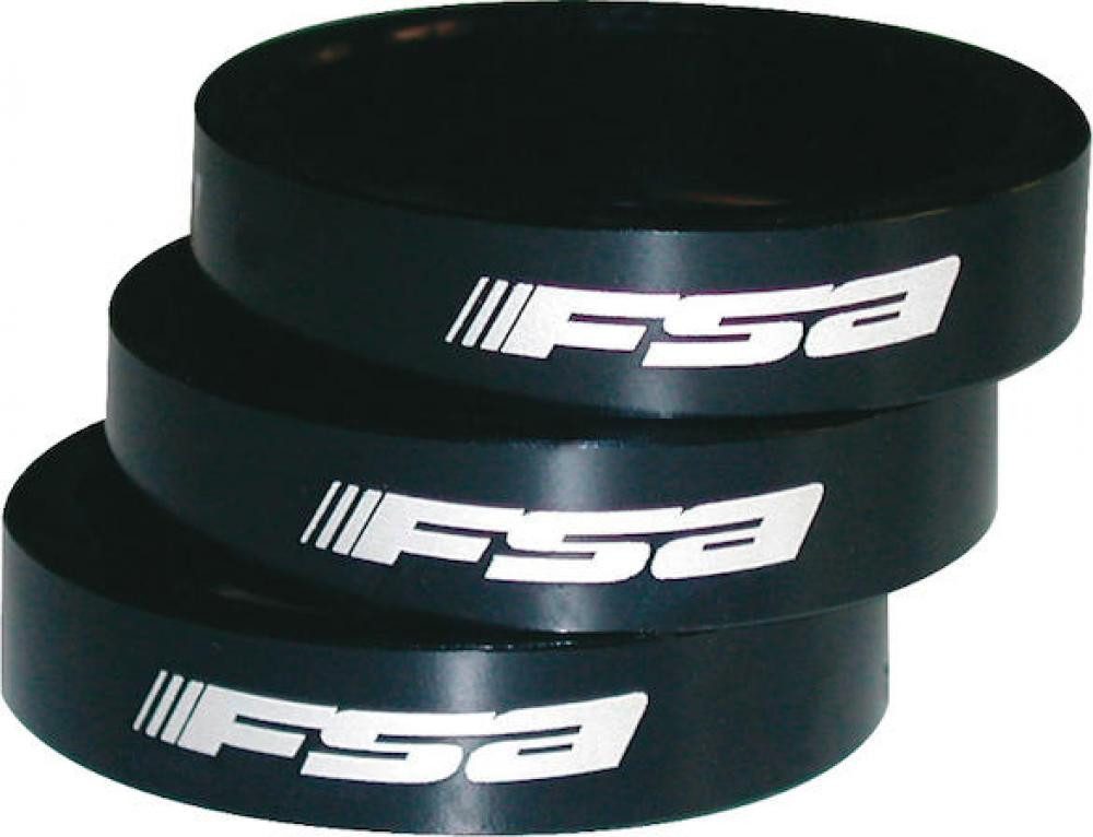 FSA Lenkervorbau FSA Vorbauspacer Alu 5 mm x 1,5" Schwarz - Präzise Lenkerhöhe für Renn