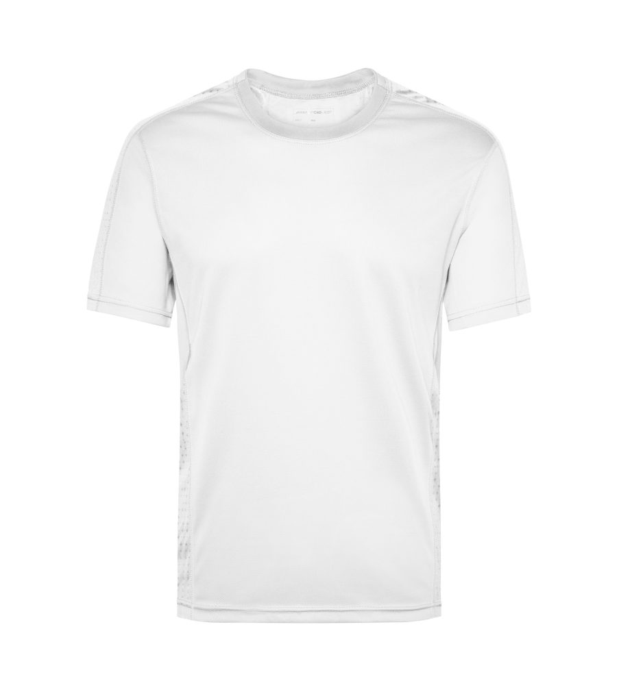 James Doppelpack Laufshirt white/white Atmungsaktiv Herren Feuchtigkeitsregulierend Kurzarm & Nicholson 2er-Pack) (Doppelpack, Running JN472 Laufshirt und T-Shirt