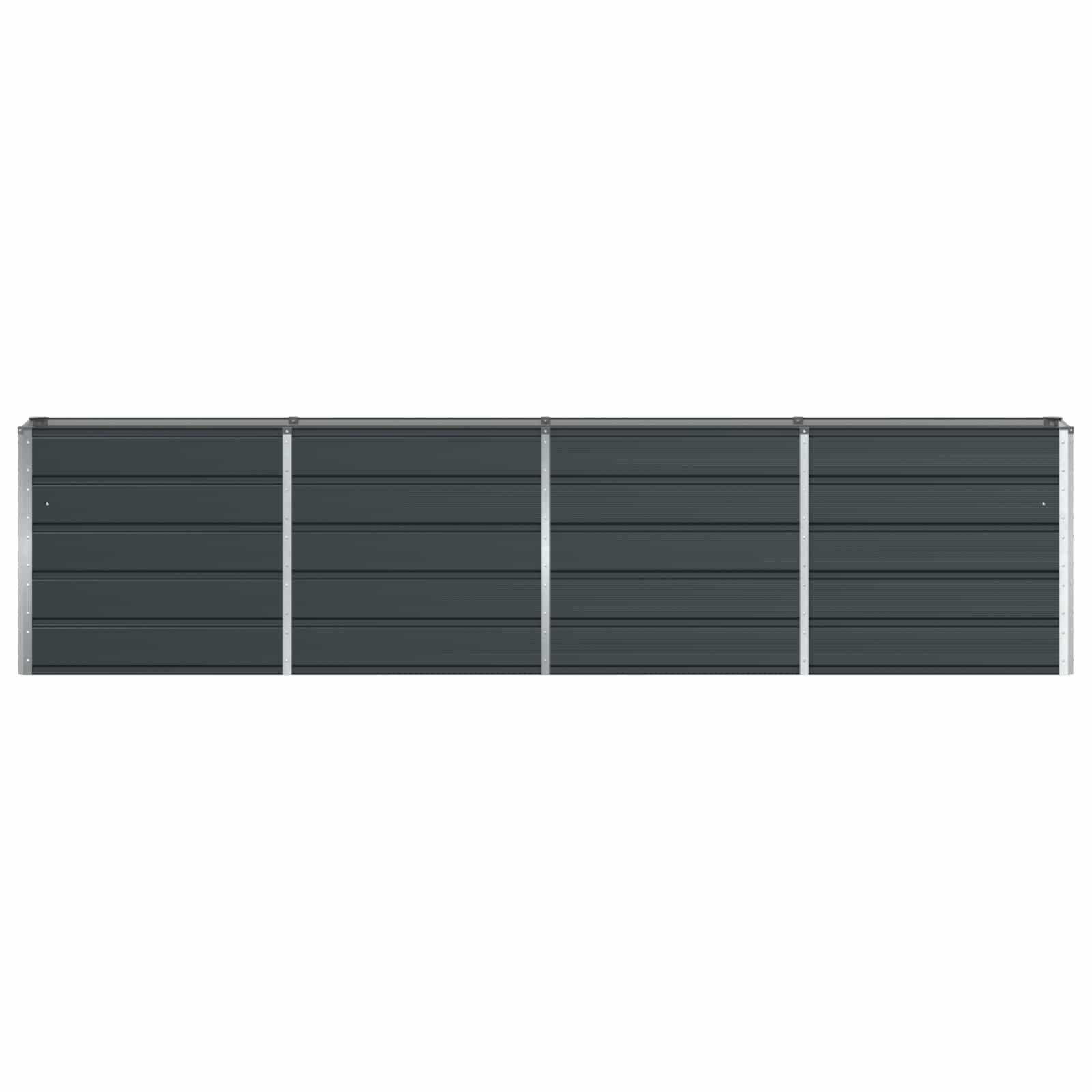 vidaXL Blumentopf Pflanzkübel Anthrazit 320 x 40 x 75 cm Stahl (1 St) – Bild 4 von 5