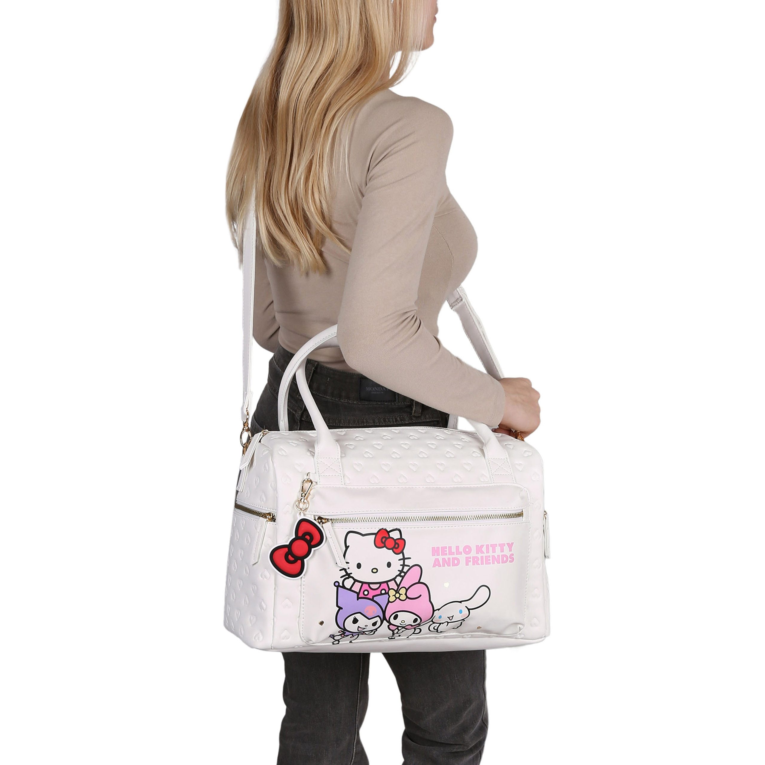 Sarcia.eu Handtasche Hello Kitty Weiße Reisetasche mit Reißverschluss 38x26 günstig online kaufen