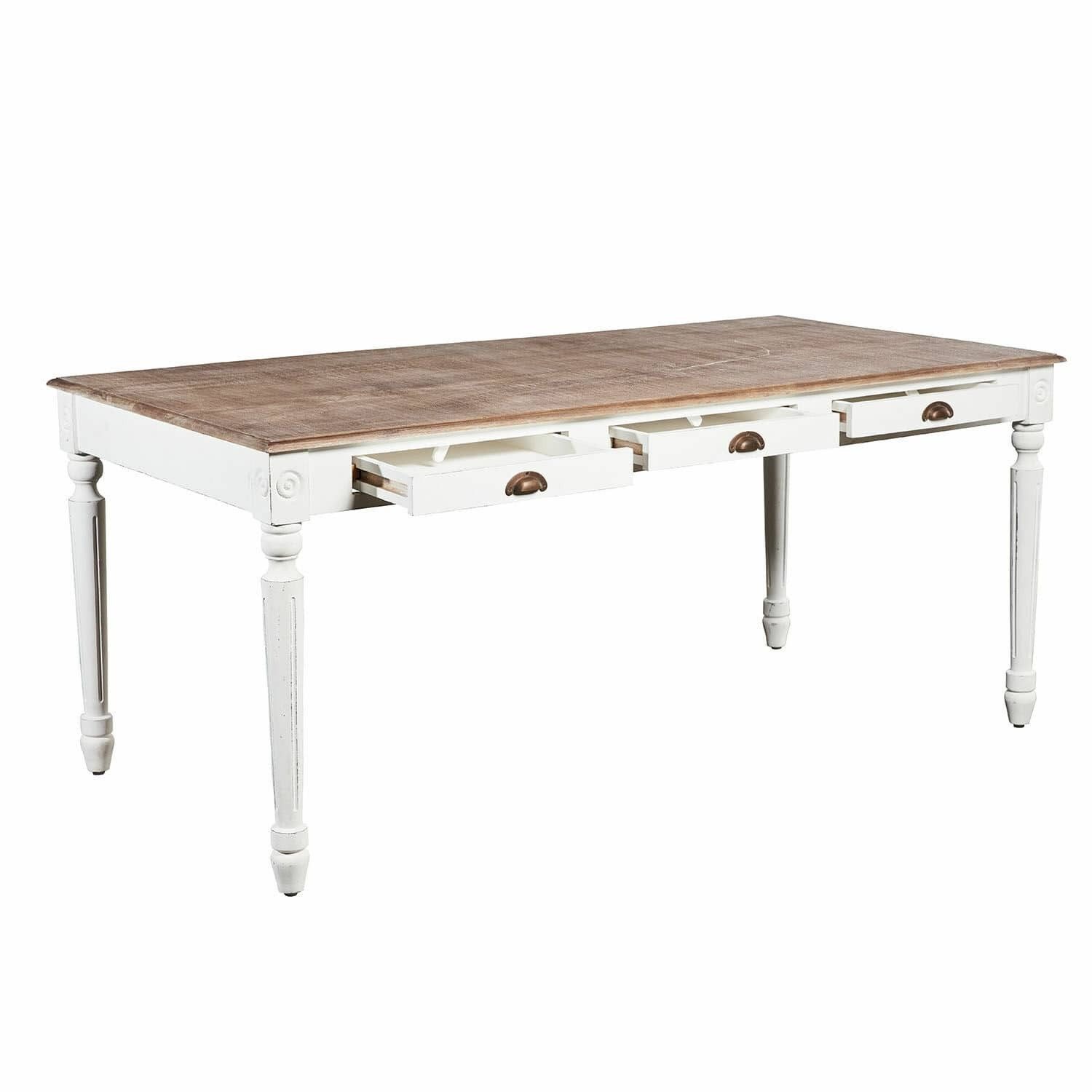 Mirabeau Esstisch Tisch Helsinquia weiß/braun