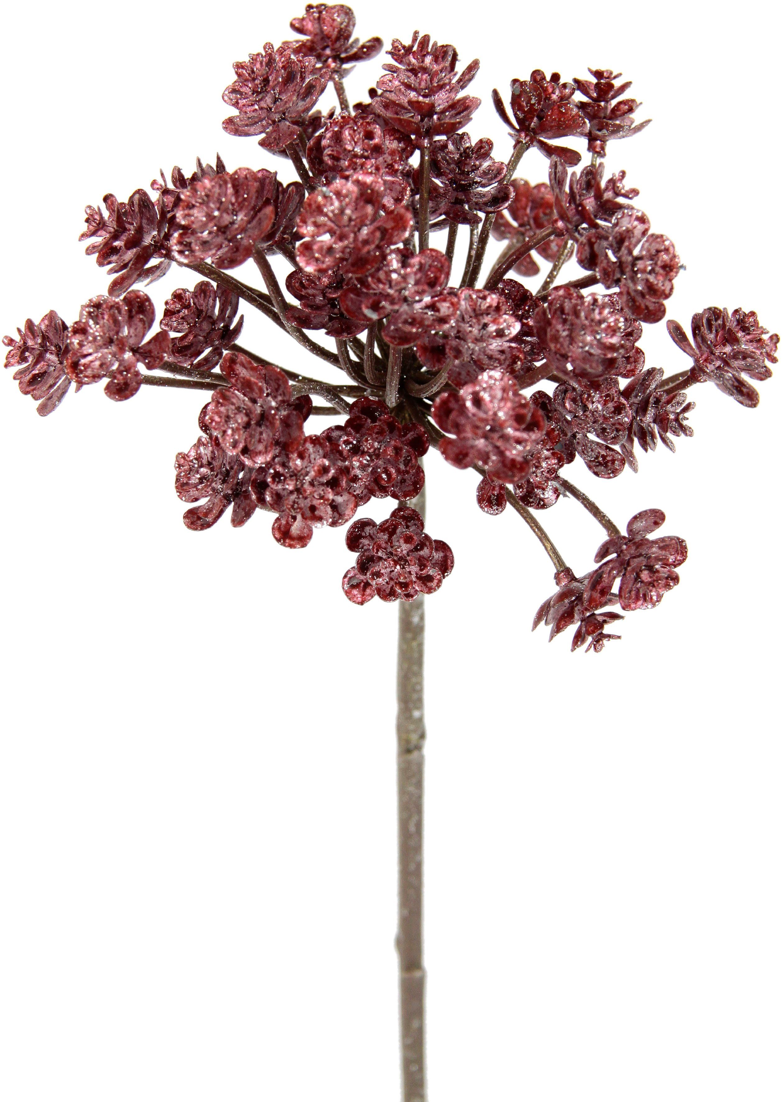 Kunstblume Dill, I.GE.A., Höhe 55 cm, Metallic-Distelzweig, Kunstzweige, 3er Set
