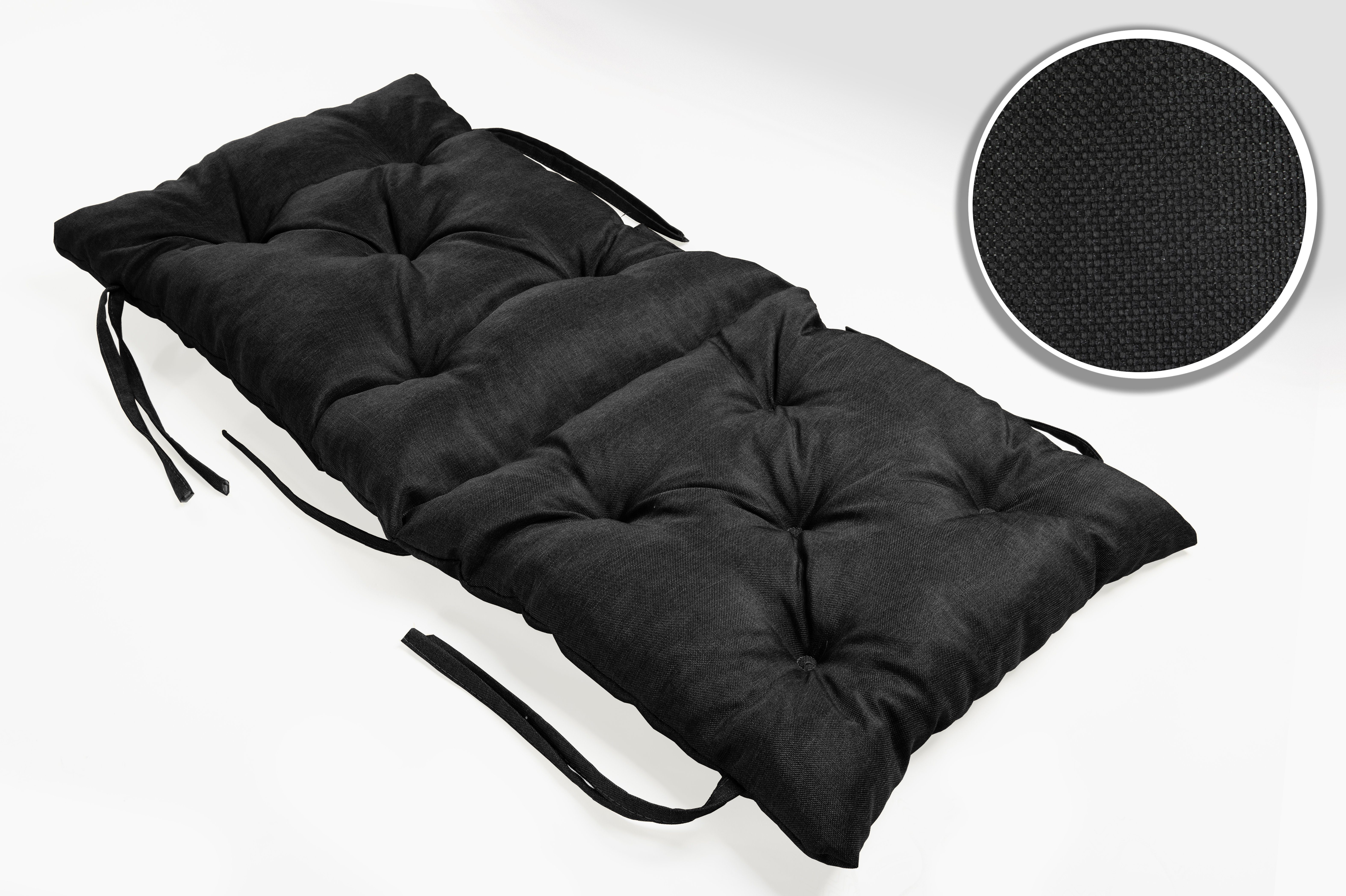 sunnypillow Bankauflage Bankauflage Stuhlkissen viele Farben und Größen zur Auswahl, 40 cm x 40 cm x 40 cm schwarz