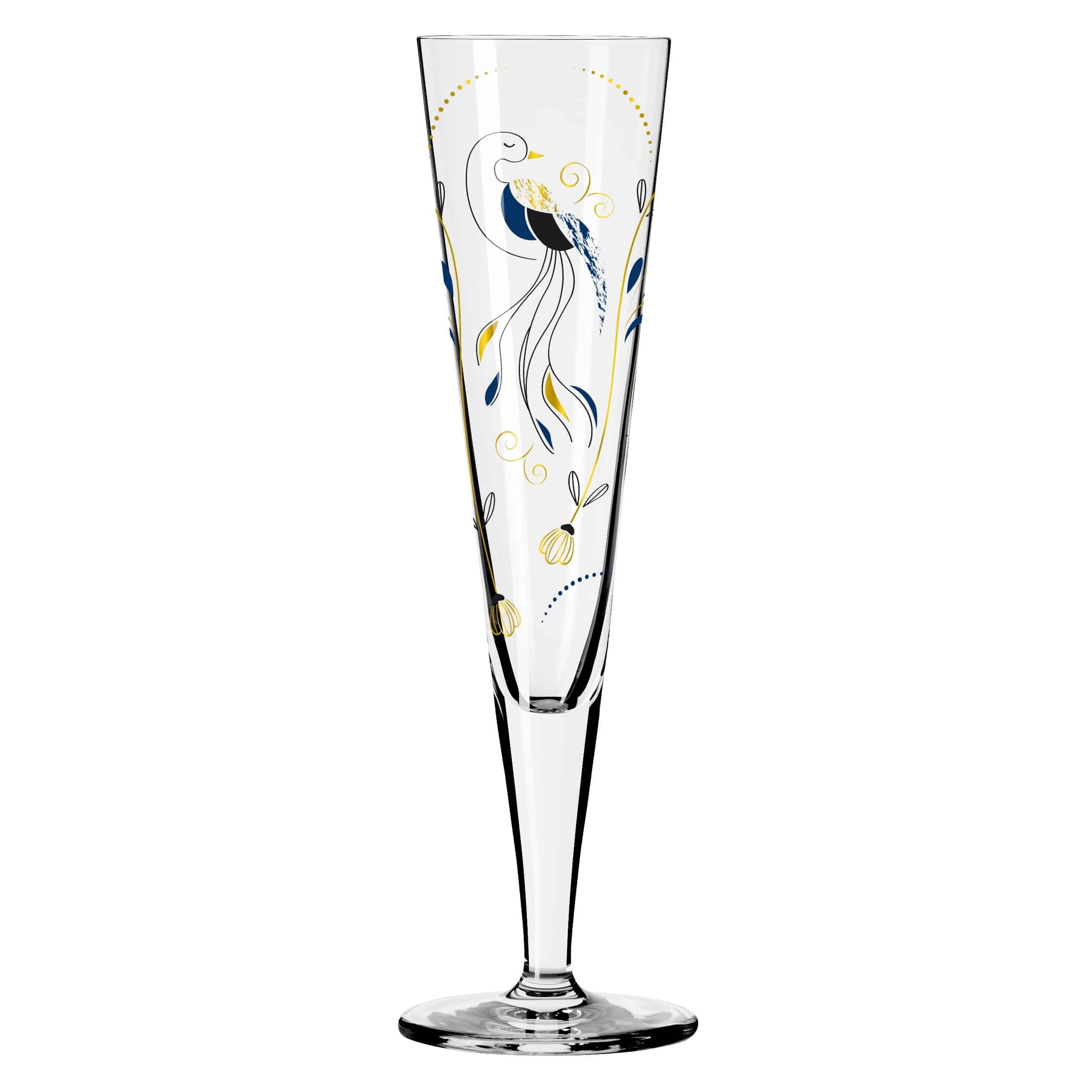 Ritzenhoff Champagnerglas Goldnacht, Kristallglas