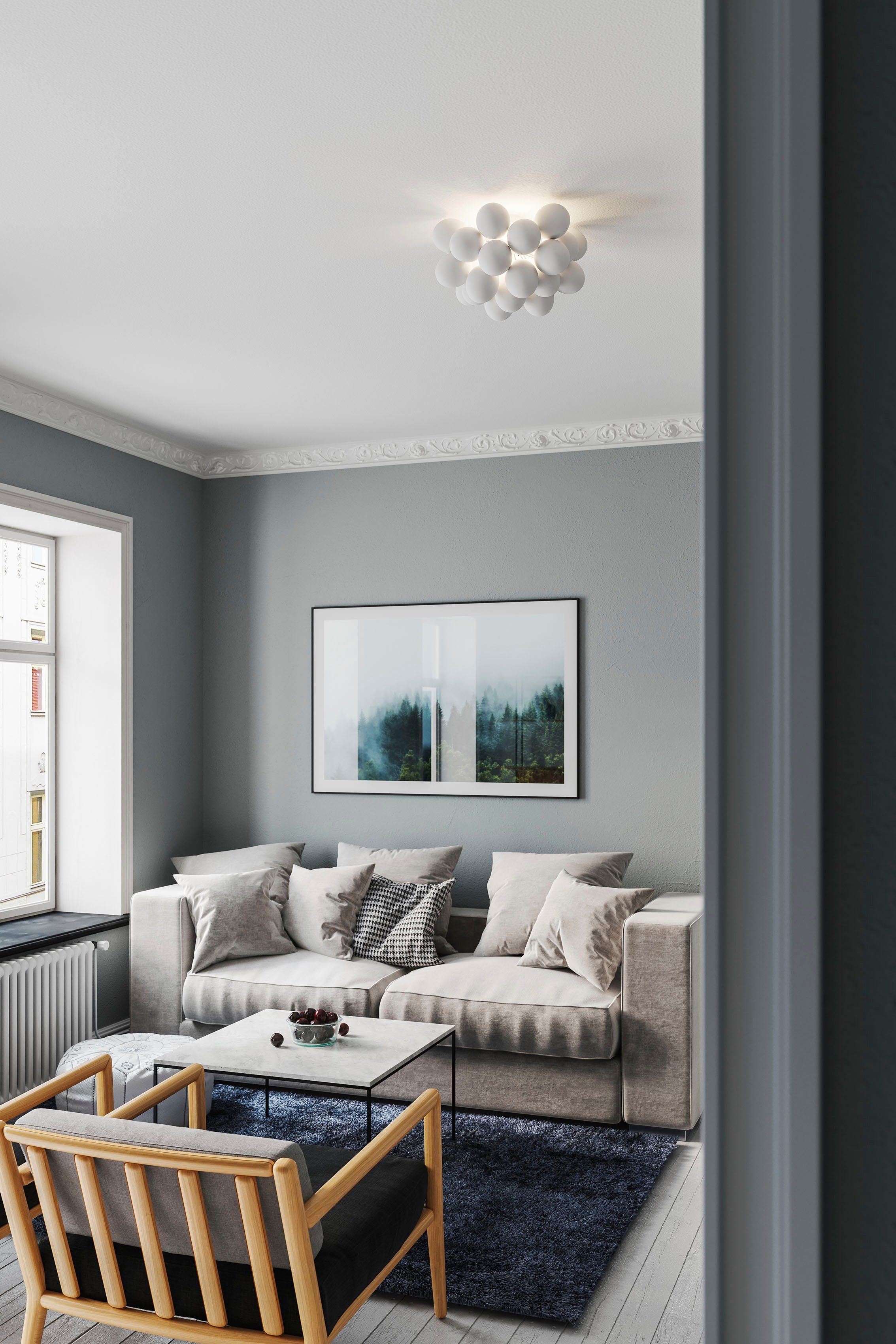 By Rydens Deckenleuchte Gross, ohne Leuchtmittel, Deckenleuchte mit Glas Blasen