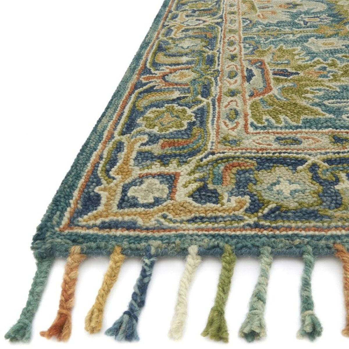 Ready Rugs Designteppich Fransen Loop-Teppichkollektion Grün Multi