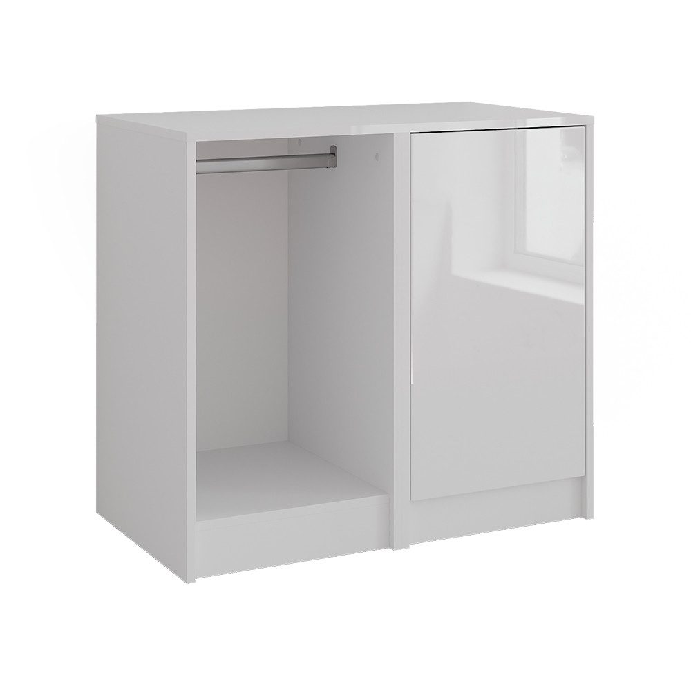 Vicco Kommode Sherry, Weiß/Weiß Hochglanz, 80.2 x 76 cm 2 Teile (2 St)