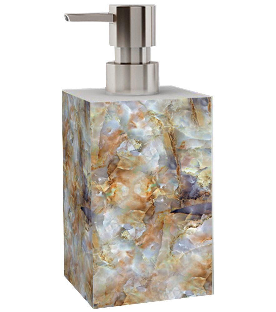 Sanilo Seifenspender Marmor Braun, modernes & stylisches Design, stabile Pumpe, hochwertig