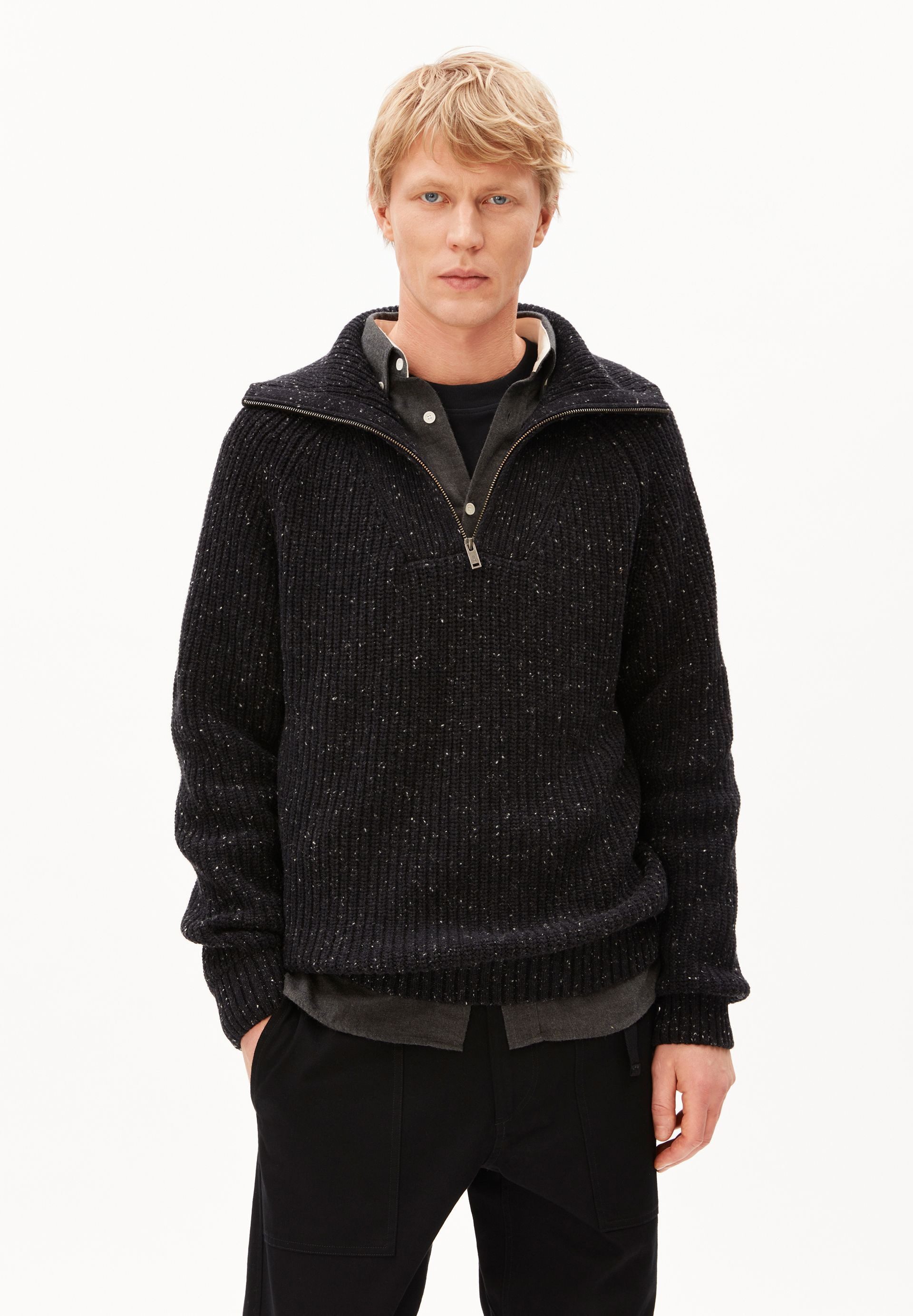 Armedangels Strickpullover TWEED Strickjacke aus Bio-Baumwoll-Mix Regular Fit