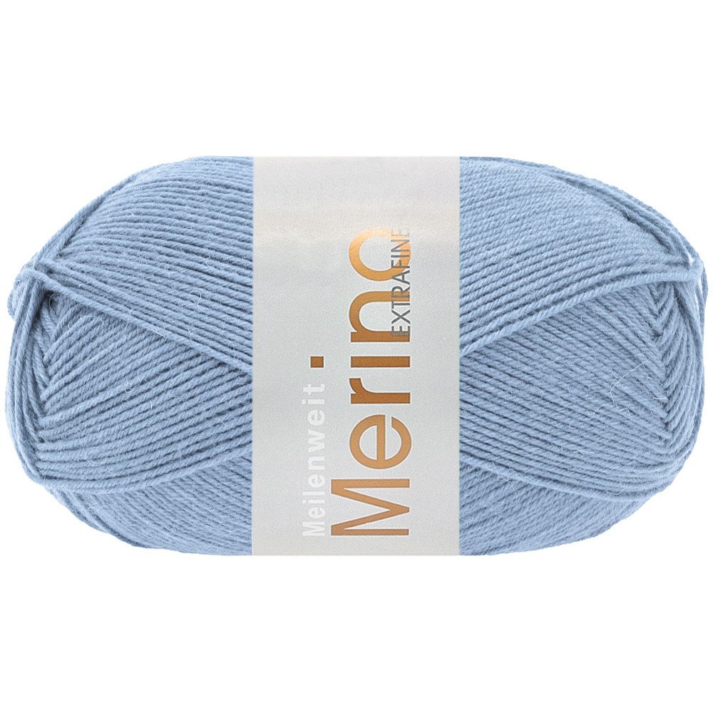 LANA GROSSA MEILENWEIT 100 g MERINO EXTRAFINE Häkelwolle, 420 m (weiche 4-fach Merino-Sockenwolle), 100 g