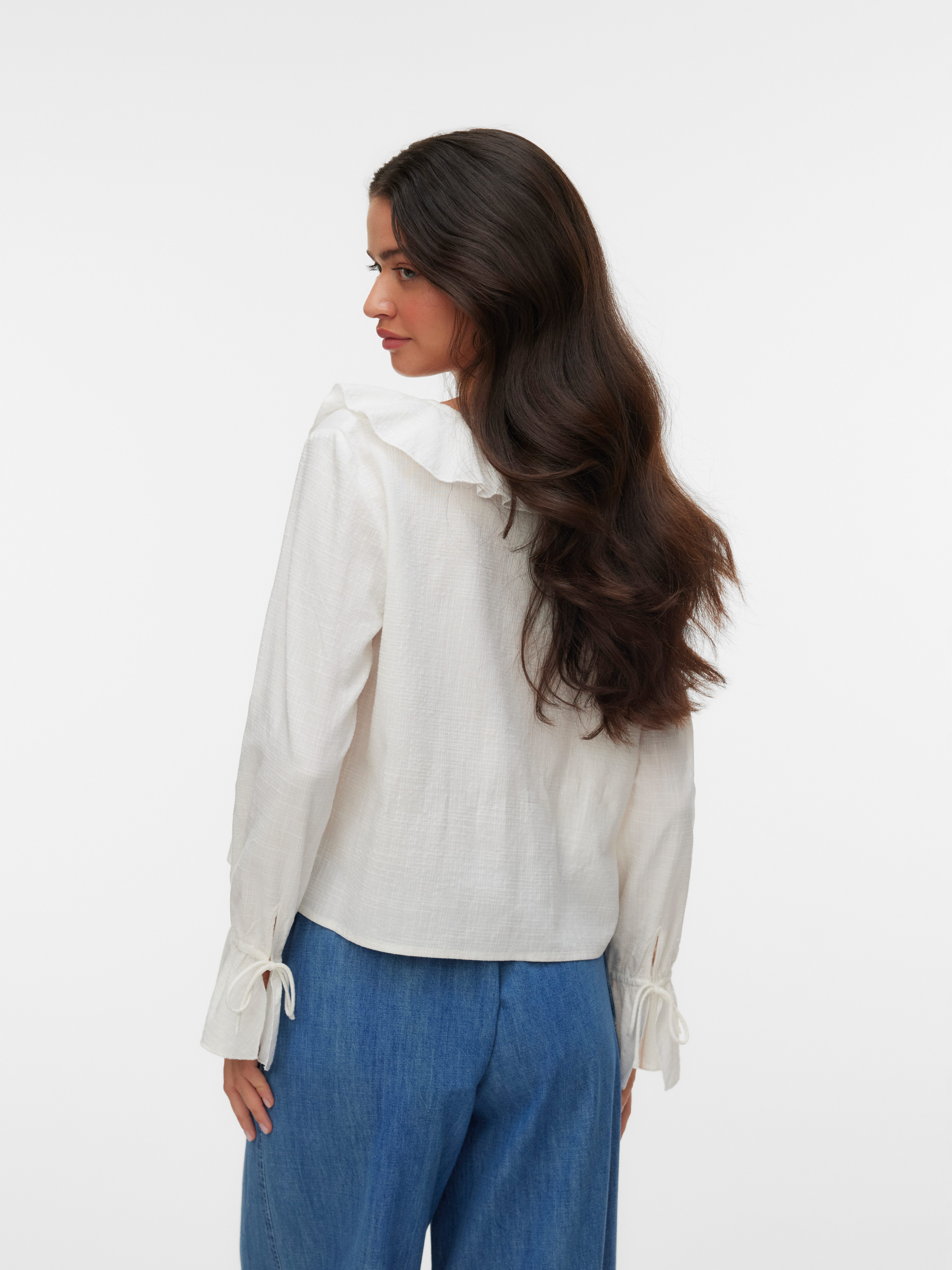 Vero Moda Rüschenbluse VMJAMIE TIE LS TOP WVN