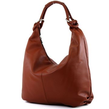 modamoda de Schultertasche 337v2, Echtleder Handmade in Italy