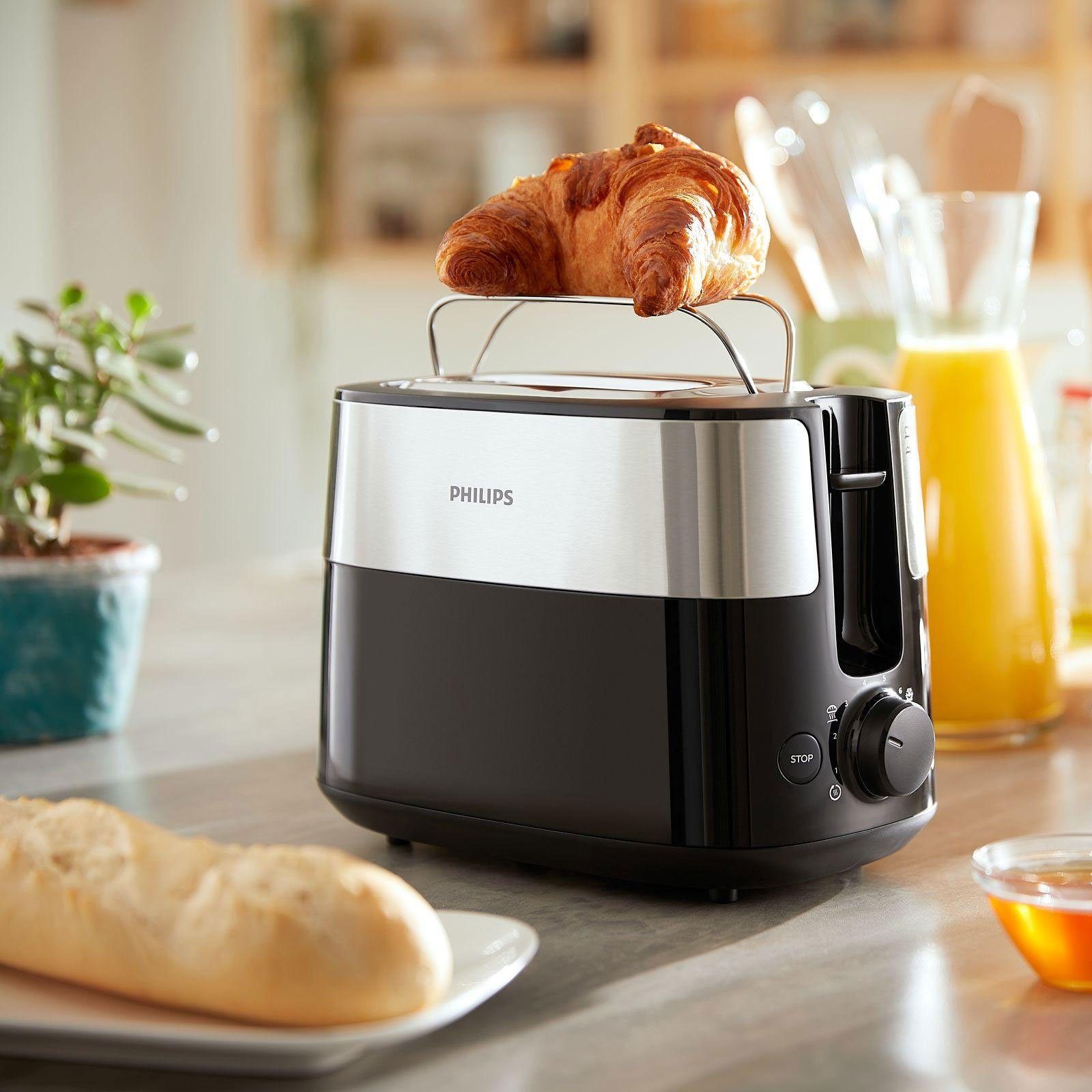 Philips Toaster Daily Collection HD2516/90, 830 W, 2 Schlitz