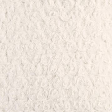 CelinaTex Dekokissen Rose Deko Kissen Zierkissen Sofakissen Plüsch Quadrat 45x45cm weiß, flauschig,weich,Wohnraumdekoration,waschbar,effektvoll,dekorativ