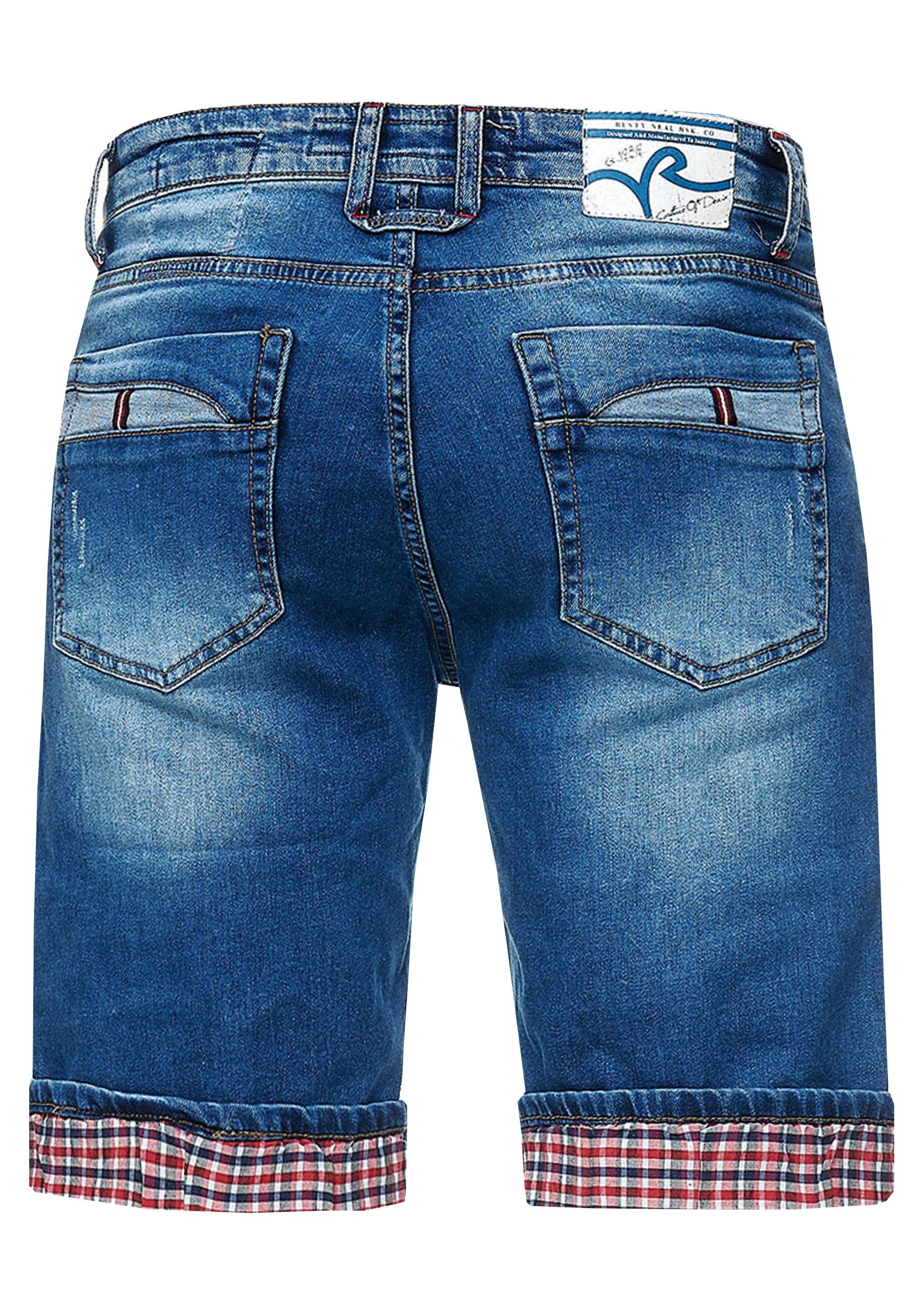 Rusty Neal Shorts Satto mit kariertem Umschlag
